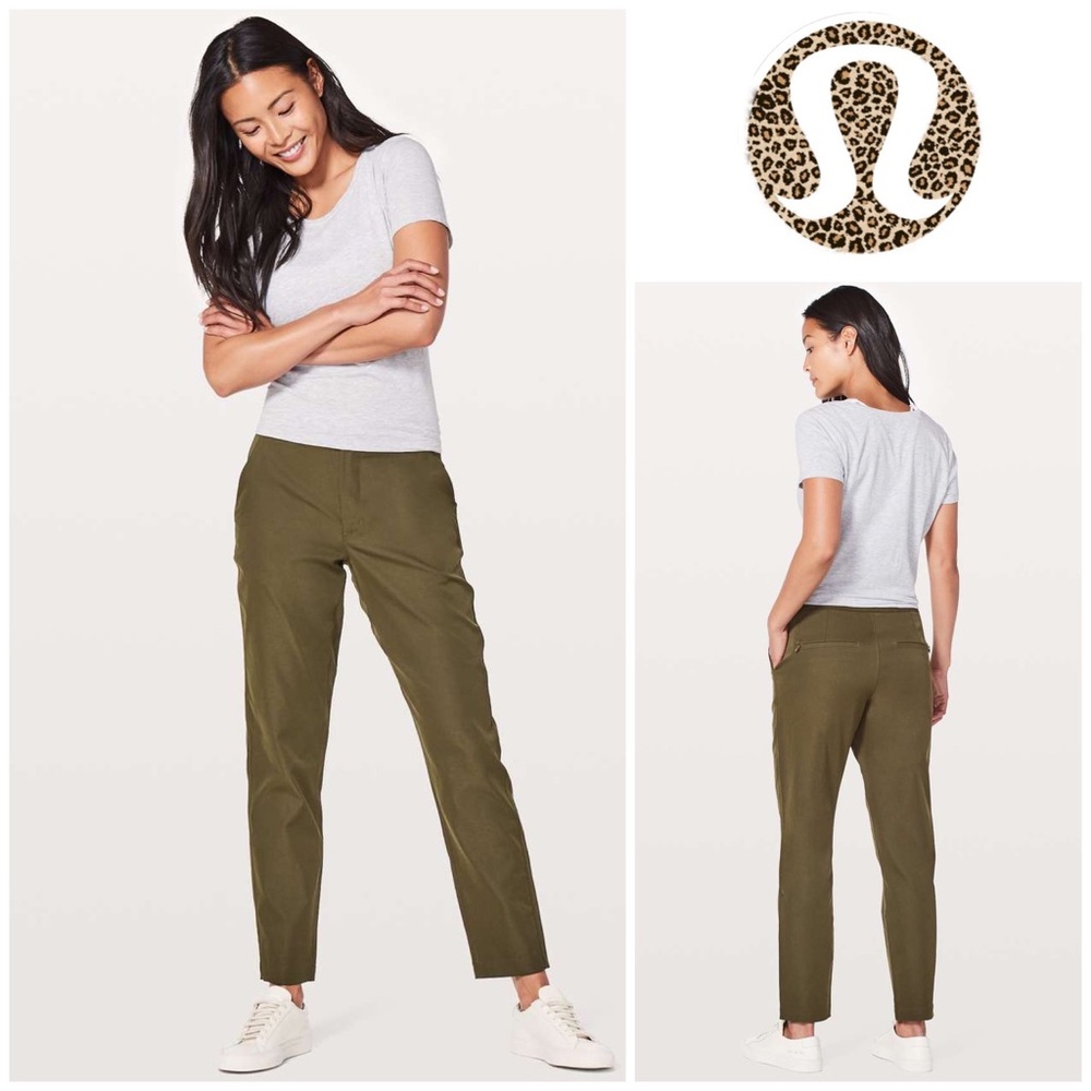 Lululemon City Trek Trouser *28" in Military Green (flawed)